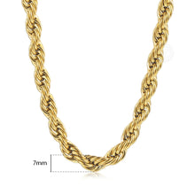 Load image into Gallery viewer, 18k Gold Plated Rope Necklace
