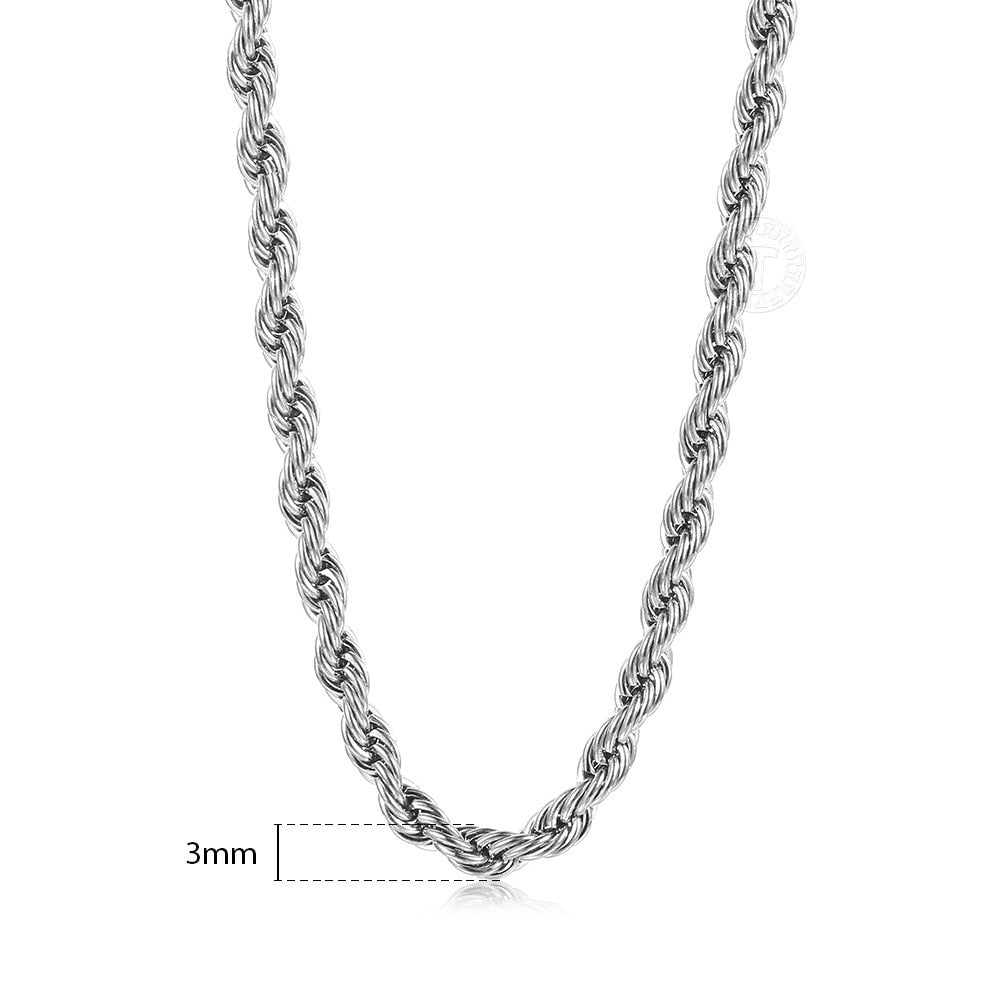 18k Gold Plated Rope Necklace