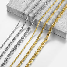 Load image into Gallery viewer, 18k Gold Plated Rope Necklace

